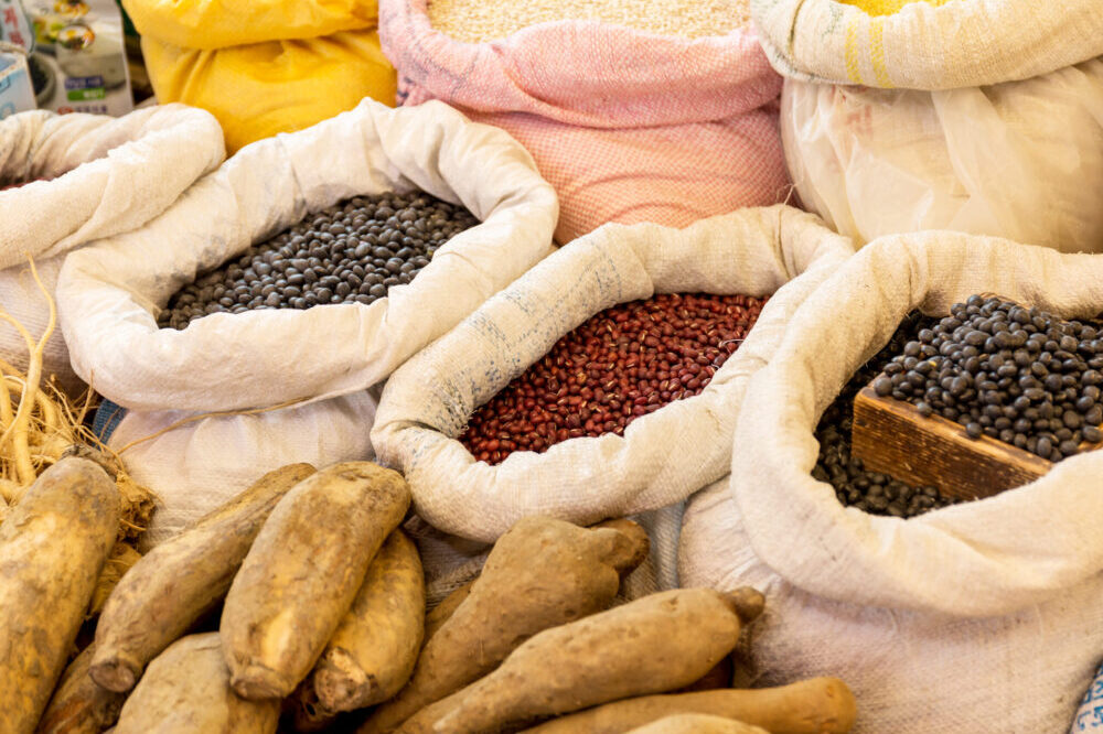 Food market stall in Korean